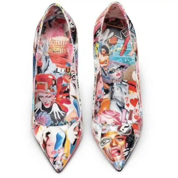 Christian Louboutin So Kate 120 Patent OH Xtian Black Red Blue Heel Pump 40.5 - Picture 6 of 9